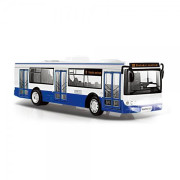 Autobus česky hovoriaci 28 cm modrý voľný chod so svetlom a zvukom