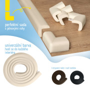 Ochranná páska penová na ochranu hrán a rohov nábytku 2 m Sipo