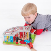Exkluzívne depo pre 5 vláčikov Bigjigs Rail