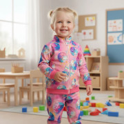 Mikina na zips Disko guľa - ružová Esito