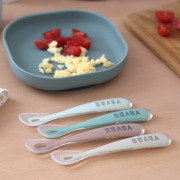 Prvé lyžičky silikónové 4 ks Natural Beaba