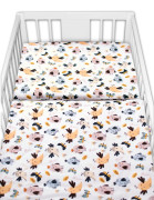 3-dielna sada Mantinel s obliečkami Vtáčiky a Vážky biela Baby Nellys