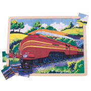 Drevené puzzle historický vlak Vojvodkyňa z Hamiltnu 35 dielikov Bigjigs Toys