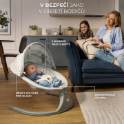 Lehátko hojdacia s melódiou 2 v 1 Lumi, do 9 kg, Premium Kinderkraft