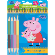 Mini omaľovánky s pastelkami Prasiatko Peppa