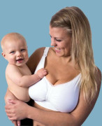 Materská a dojčiaca podprsenka Push Up s Carri-Gel kosticami Carriwell - BIELA