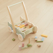 Drevené vozítko s kockami Viga