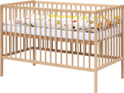 Detská postieľka s kompletnou výbavou prírodná 120 x 60 cm Arama Scarlett