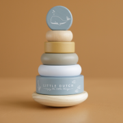 Nasadzovacie krúžky drevené Ocean Blue Little Dutch