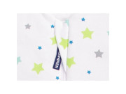 Letný bio spací vak s nožičkami hviezdičky na bielej Kaarsgaren