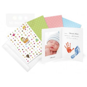 Oznámenie o narodení bábätka - pre odtlačky ručičiek aj nožičiek a fotografiu bábätka