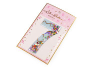 Narodeninové samolepiace číslice s pohyblivými flitrami