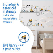 Nástenné samolepky do detskej izby, Tractors on street Sipo