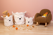 Kôš na hračky Teddy Off White 30 x 30 x 30 cm Childhome