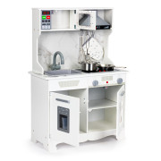 Veľká drevená kuchynka pre deti so svetlami a zvukmi + príslušenstvo