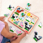 Drevené puzzle so zvukmi Zvieratá na farme Melissa & Doug