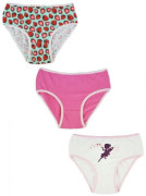 Dievčenské bavlnené nohavičky, Strawberry- 3 ks ružová/biela/mätová