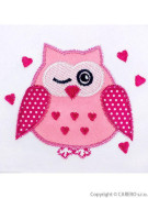 Detská osuška 80x80 Akuku ružová so sovou