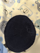 Bavlnené polodupačky - lacláčky Macko Tm. modrá Baby Service Veľ. 62