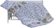 Detská postieľka s kompletnou výbavou Scarlett Kulíšek 120 x 60 cm - šedá