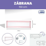 Zábrana k posteli 150 cm Asalvo