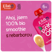 BIO PINK ONE ovocné smoothie s rebarborou 90 g Ella's Kitchen