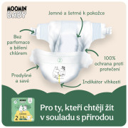 Jednorazové eko plienky 2 Newborn 3–6 kg (168 ks), mesačné balenie eko plienok Moomin Baby
