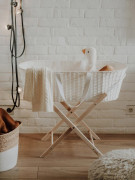Ahojbaby Mojžišov košík pre bábätko Paper Dream white + matrac Basic