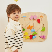 Drevená nástenná hra - tvorenie blokov
