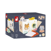 Drevené triedenie tvarov s látkami Pure Janod