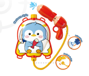 Vodná puška s nádržkou na chrbát tučniak