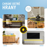 Ochranná páska penová na ochranu hrán a rohov nábytku 2 m Sipo
