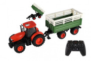 Traktor Zetor RC s vlekom plast 42 cm 2,4 GHz dobíjací pack + so zvukom