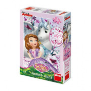 Puzzle diamond Sofia a jednorožec + lepidlo + kamienky 200 dielikov