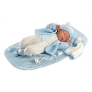 Obleček pre bábiku bábätko New Born veľkosti 40-42 cm Llorens 4dílny modrý