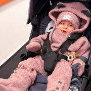 Rastúca zimná kombinéza Teddy fleece double Cyclamen pink Esito