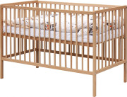 Detská postieľka s kompletnou výbavou prírodná 120 x 60 cm Gytaro Scarlett