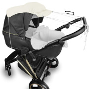 Mušelínová slnečná strieška na kočík Nature Baby Nellys