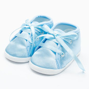 Dojčenské saténové capáčky New Baby modrá