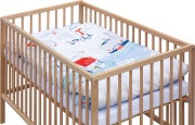 Detská postieľka prírodná s kompletnou výbavou 120 x 60 cm Lumpy Scarlett