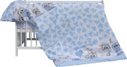 Detská postieľka s kompletnou výbavou Scarlett Kulíšek 120 x 60 cm - modrá