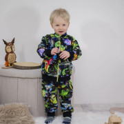 Mikina na zips Hraví dinosaury - čierna Esito