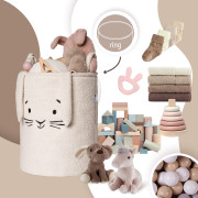 Kôš na hračky Premium Bouclé so šnúrkou 43 l Sipo