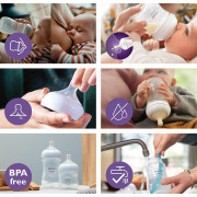 Fľaša Natural Philips Avent Response 260 ml, 1 m+ Modrá