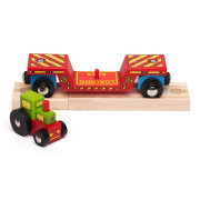 Vagón s traktorom + 2 koľaje Bigjigs Rail