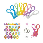 Kreatívna súprava Tvoríme s bužírkami Scoubidou Mier a láska Janod