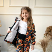 Detská softshellová bunda Duo Slnečnica čierna Esito