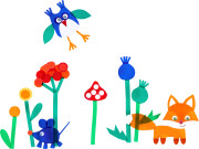 Kreatívna sada Okenný obrázok Ahoj, lesné zvieratká! Haba