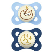 Cumlík Ortodonický Original Night 0 m+ Sv. modrý/modrý MAM