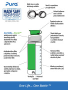 Nerezová fľaša so športovým uzáverom Pura 325 ml